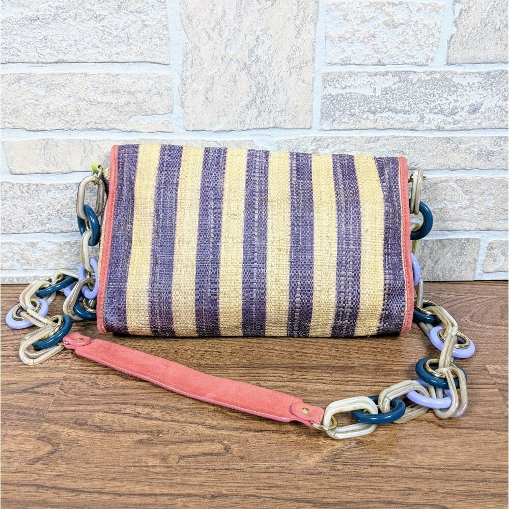 M MISSONI Raffia Crossbody Plastic Ring Strap - Picture 2 of 14